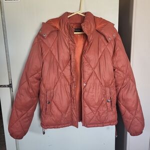 Pretty Little Thing Orange Puffer Coat